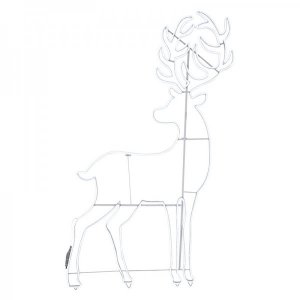 Фигура световая «Сказочный олень» из гибкого неона, 180х110 см, 2400 LED