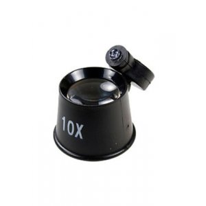 ЛУПА ЧАСОВАЯ 10-КРАТНАЯ С ПОДСВЕТКОЙ, Лупа часовая 20мм, 10-кратная, с подсветкой