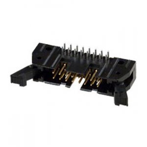 5499913-3, AMP-Latch-16 вилка на плату угл. 2.54мм с защелкой