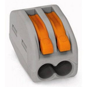 222-412 Универсальная клемма, 2-проводная, серая (0,08-2,5/4 мм²) (50 шт/уп)  WAGO Предлагаем 07-5252-4 они дешевле