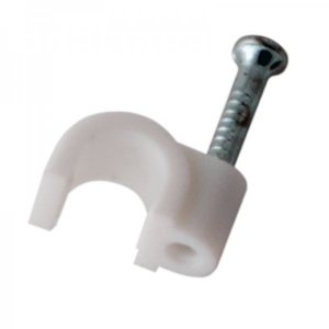 Крепеж кабеля круглый  5 мм, белый (упак. 20 шт)  REXANT