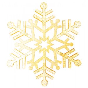 Елочная фигура "Снежинка резная", 81 см, цвет золотой