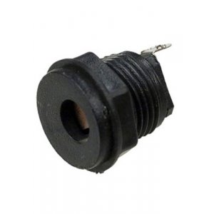 3-234, Разъем питания гнездо 5.5x2.5мм пластик на панель с гайкой