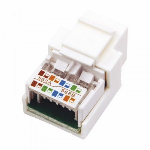Rexant Модуль Keystone Jack RJ-45(8P8C), UTP, CAT5E, тип 180 градусов, белый