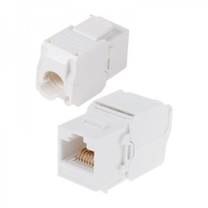 Rexant Модуль Keystone Jack RJ-45(8P8C), UTP, CAT5E, тип 90 градусов, самозажимной, белый