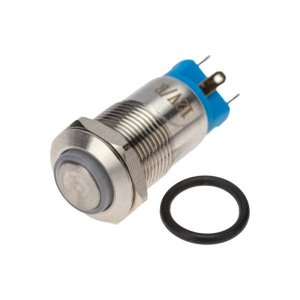 Кнопка  антивандальная Ø12 12В Б/Фикс (4с) (ON)-OFF красная (A-12-C2) REXANT