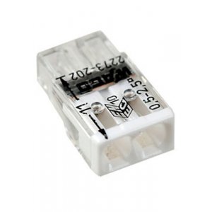 2273-202, электромонтажные экспресс-клеммы, 2х2.50 кв.мм, без пасты