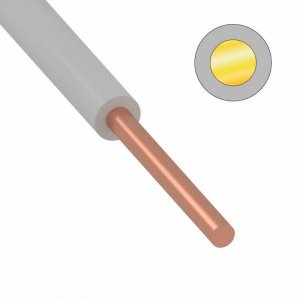 Провод ПуВ (ПВ-1)  2,5 мм², 500м., белый, ГОСТ (ККЗ)