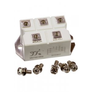 MD75S16M2, стеклянный пассивированный трёхфазный выпрямительный мост, 1600В, 75А [M2] = SKD82/16; Se