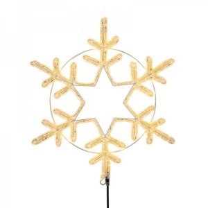 Фигура "Снежинка" ТЕПЛЫЙ БЕЛЫЙ, размер 55*55 см