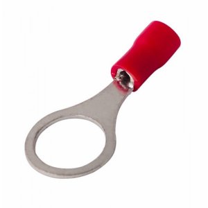 НАКОНЕЧНИК КОЛЬЦЕВОЙ изолированный ø10.5мм 0.5-1.5мм² (НКи 1.5-10 / RV1.25-10) красный  REXANT