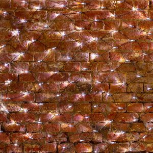 СЕТЬ 2,5х2,5м, черный ПВХ, 432 LED БЕЛЫЕ, соединяется