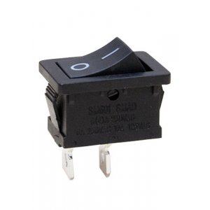 L-KLS7-013A-10111BB, переключатель черный 2 контакта 6A 250В ON-OFF (KCD1-101, SWR-41)