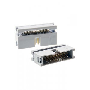 IDM-16, вилка 2.54мм на плоский кабель (L-KLS1-201Z-16-G-N)