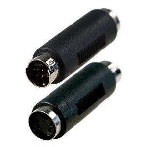 2-329, переходник MINI DIN 7 pin штекер-MINI DIN 4 pin гнездо (S-VHS) пластик