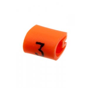 EC0183-000, 05811303, маркер "3" на кабель 2-3.2мм оранжевый