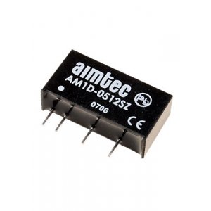 AM1D-0512SZ, DC/DC преобразователь 1Вт вх 5В вых 12В 83мА SIP7 1000В