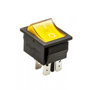 SC767 ПЕРЕКЛЮЧАТЕЛЬ 4 КОНТ. 250В/15.0А ЖЕЛТЫЙ С ПОДСВЕТКОЙ