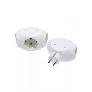 10015, Тройник с/з 3гнезда  16А