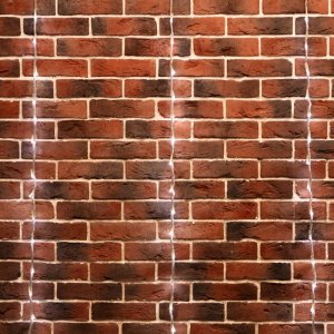 ДОЖДЬ (занавес) 2х9м, прозрачный ПВХ, эффект водопада, 480 LED БЕЛЫЕ, 5 нитей/96 LED