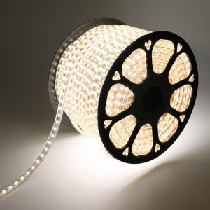 LED лента 220В, 13*8 мм, IP67, SMD 5050, 60 LED/m БЕЛАЯ (6000 K), без устан.набора