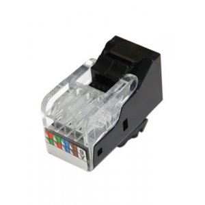 Keystone Jack RJ-45 (8P8C) самозажимной, UTP неэкранированный, категория 5e, 180 градусов,самозажимн