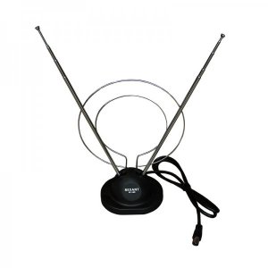 ТB антенна комнатная телескопическая на подставке «Усы + кольцо», RX-100  REXANT