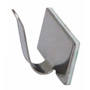 Площадки самоклеющиеся металлические с клипсой 20 х10 мм (упак. 100 шт) (ПКШМ)  REXANT