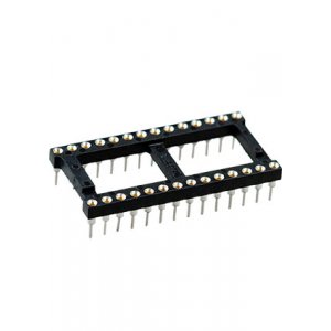 2-1571552-9, 828-AG11D-ESL-LF TRL-28 DIP панель 28 контактов цанговая широкая