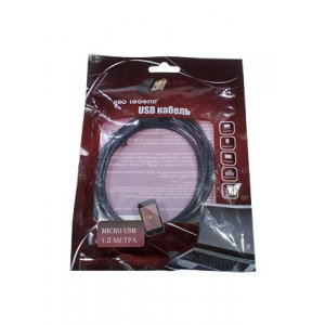 PL1307, Кабель USB 2.0 A вилка - Micro USB вилка, 1.5 м.