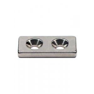 Магнит прямоугольник 25х12х3,5/7х3мм с зенковкой неодим