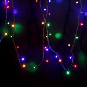 ДЮРАПЛЕЙ  12м (3 модуля x 4м), черный КАУЧУК, 120 (40x3) LED МУЛЬТИ, соединяется