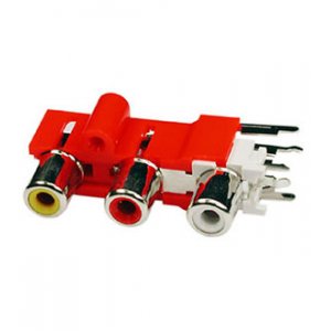 RS-311-01, RCA JACK 3 разъема на плату (вертик.)