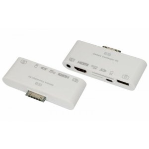 AV адаптер 6 в 1 для iPhone 4/4S на HDMI, USB, microSD, SD, 3.5 мм, microUSB