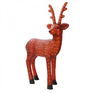Акриловая светодиодная фигура "Бурый олень" 100 см, 380 светодиодов