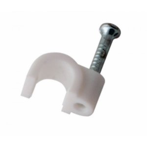 Крепеж кабеля круглый  5 мм, белый (упак. 50 шт)  REXANT