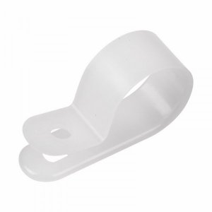 Скоба под винт 20 мм, белая (упак. 50 шт)  REXANT