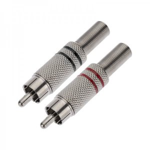 РАЗЪЁМ  шт  RCA  Металл  пайка  ZN  Черные/Красные  PROCONNECT   (упак.черные 50шт/красные 50шт)