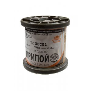 Припой ПОС61 ТР 2.0мм катушка 500г