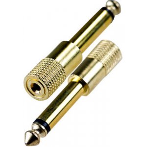 2-035G, переходник 6.35мм штекер моно - 2.5ммгнездомоно металл "позолоченный"