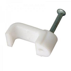 Крепеж кабеля плоский 10 х 4 мм, белый (упак. 50 шт)  REXANT