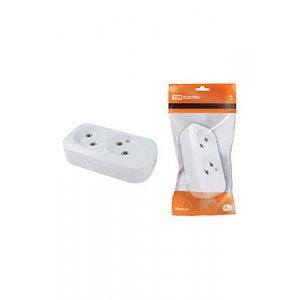 SQ1806-0012, Колодка розеточная 2 гнезда 2П б/з 10А 250В белая