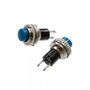 DS-314, Кнопка, 2 конт., OFF- (ON), без фикс., 250В/0,50А, синий