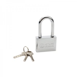 Замок навесной серия сталь 60 мм длинная дужка Четыре Сезона