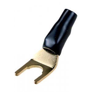 1-691G, вилка акустическая металл "позолоченная" на кабель пайкачер.