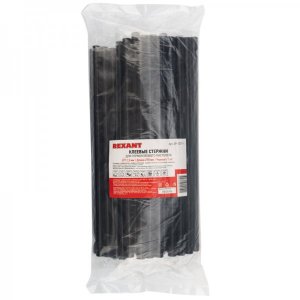 Клеевые стержни REXANT, Ø11 мм, 270 мм, черные, 1кг. (0.5 кг + 0.5 кг), пакет     Новинка!