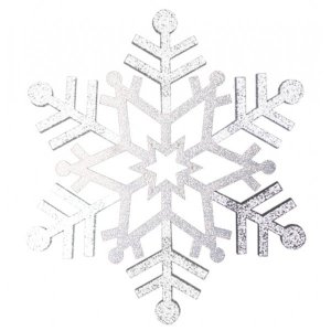 Елочная фигура "Снежинка резная", 81 см, цвет серебряный