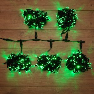 Клип лайт 24В, 5 нитей по 20 м, Flashing, 665 LED (535 Зеленые + 130 Flashing Белые), не соединяется