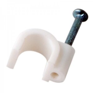 Крепеж кабеля круглый  6 мм, белый (упак. 50 шт)  REXANT