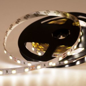 LED лента 12В, 10мм, IP23, SMD 5050, 60 LED/m, 12V, БЕЛАЯ (6000 K) (катушка 5 метров)